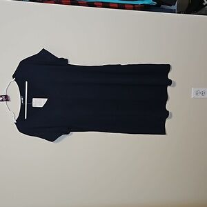 BTFBM Navy V Neck cuffed short sleeve Tshirt Dress.  NWT